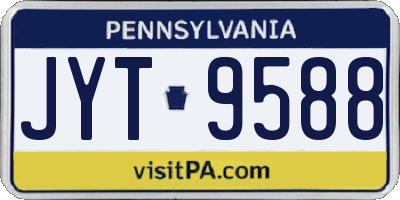PA license plate JYT9588