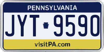 PA license plate JYT9590