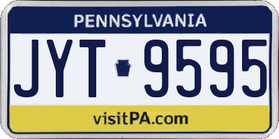 PA license plate JYT9595