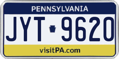 PA license plate JYT9620
