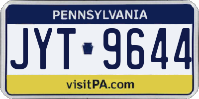 PA license plate JYT9644