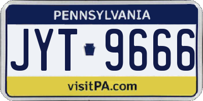 PA license plate JYT9666