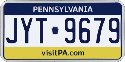PA license plate JYT9679