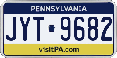 PA license plate JYT9682