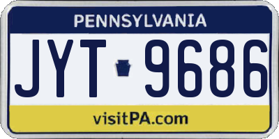 PA license plate JYT9686