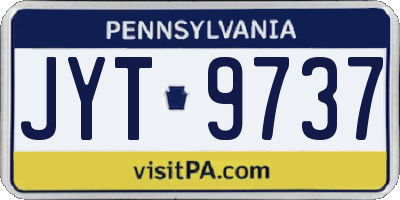 PA license plate JYT9737