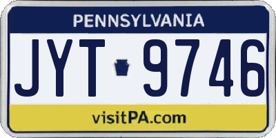 PA license plate JYT9746