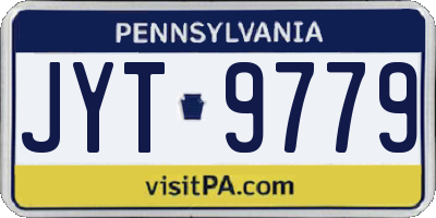 PA license plate JYT9779