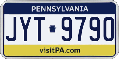 PA license plate JYT9790
