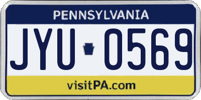 PA license plate JYU0569