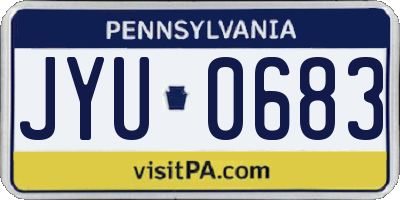 PA license plate JYU0683