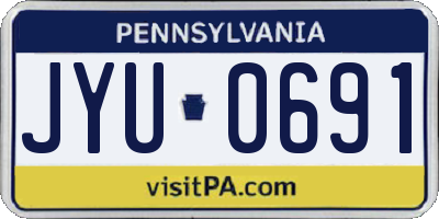 PA license plate JYU0691