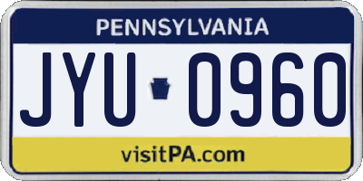 PA license plate JYU0960