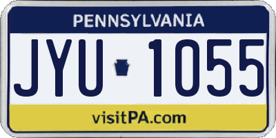 PA license plate JYU1055