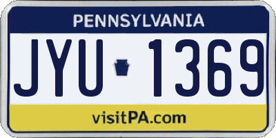 PA license plate JYU1369