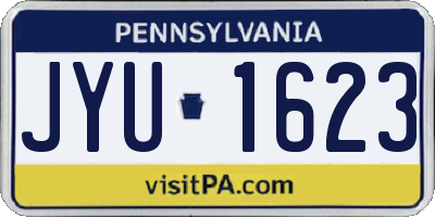 PA license plate JYU1623