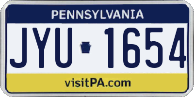 PA license plate JYU1654