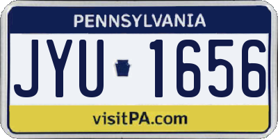 PA license plate JYU1656