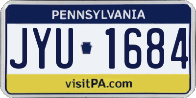PA license plate JYU1684