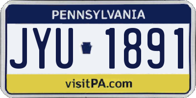 PA license plate JYU1891