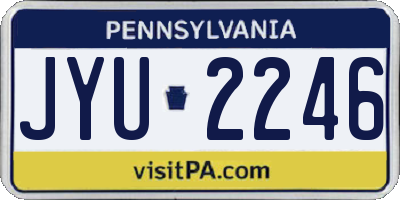 PA license plate JYU2246