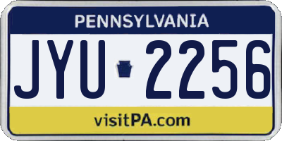 PA license plate JYU2256