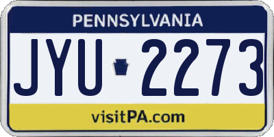PA license plate JYU2273