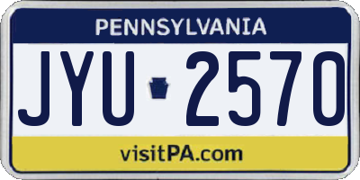 PA license plate JYU2570