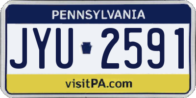 PA license plate JYU2591