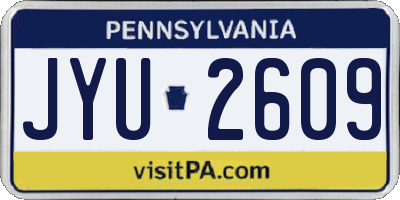 PA license plate JYU2609