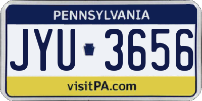 PA license plate JYU3656