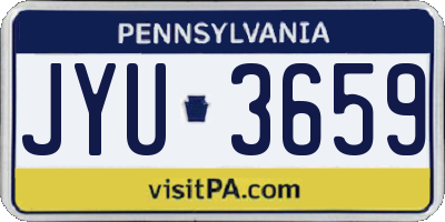 PA license plate JYU3659