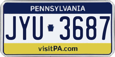 PA license plate JYU3687