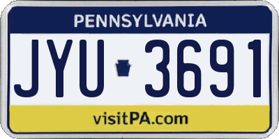 PA license plate JYU3691