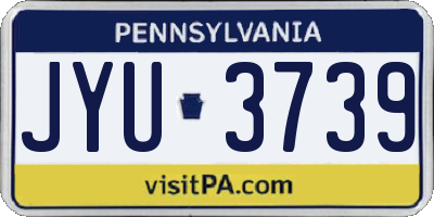 PA license plate JYU3739