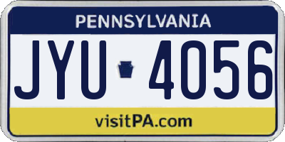 PA license plate JYU4056