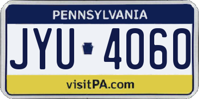 PA license plate JYU4060