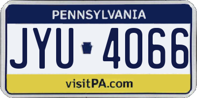 PA license plate JYU4066