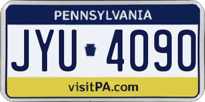 PA license plate JYU4090