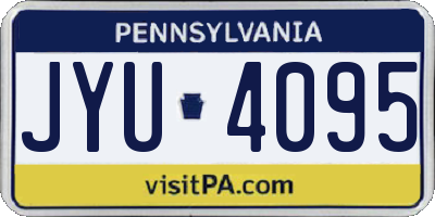 PA license plate JYU4095