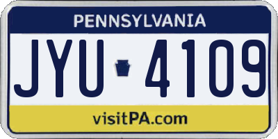 PA license plate JYU4109