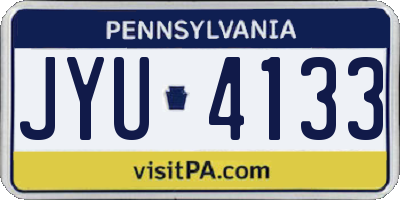PA license plate JYU4133