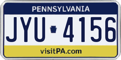 PA license plate JYU4156