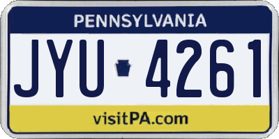PA license plate JYU4261