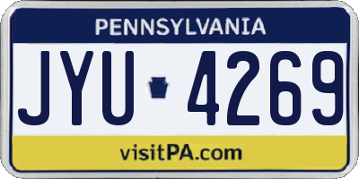 PA license plate JYU4269