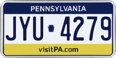 PA license plate JYU4279