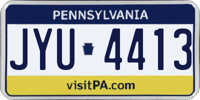 PA license plate JYU4413