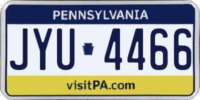 PA license plate JYU4466