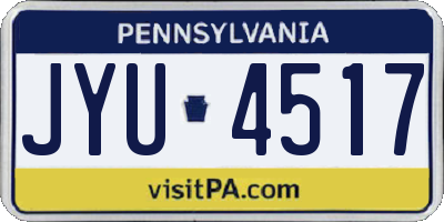 PA license plate JYU4517