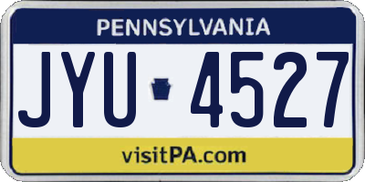 PA license plate JYU4527